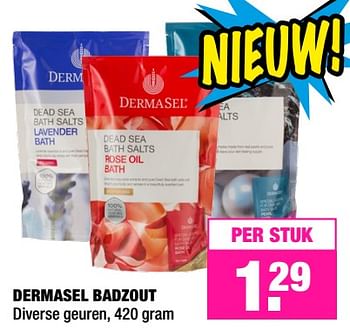 Aanbiedingen Dermasel badzout - Dermasel - Geldig van 11/09/2017 tot 24/09/2017 bij Big Bazar