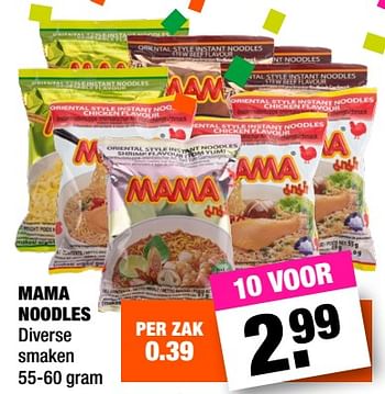Aanbiedingen Mama noodles - Mama - Geldig van 11/09/2017 tot 24/09/2017 bij Big Bazar