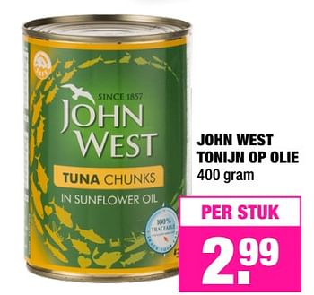 Aanbiedingen John west tonijn op olie - John West - Geldig van 11/09/2017 tot 24/09/2017 bij Big Bazar