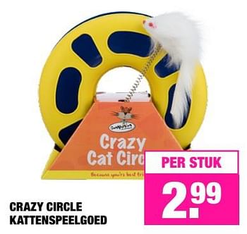 Aanbiedingen Crazy circle kattenspeelgoed - Huismerk - Big Bazar - Geldig van 11/09/2017 tot 24/09/2017 bij Big Bazar