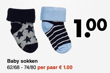 Aanbiedingen Baby sokken - Huismerk - Wibra - Geldig van 04/09/2017 tot 16/09/2017 bij Wibra