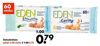 Aanbiedingen Babydoekjes - Eden - Geldig van 04/09/2017 tot 16/09/2017 bij Wibra