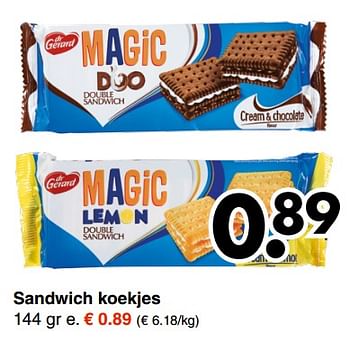 Aanbiedingen Sandwich koekjes - Huismerk - Wibra - Geldig van 04/09/2017 tot 16/09/2017 bij Wibra