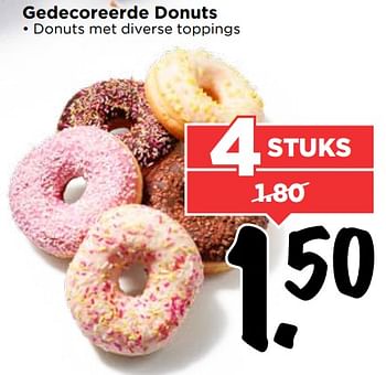 Aanbiedingen Gedecoreerde donuts - Huismerk Vomar - Geldig van 10/09/2017 tot 16/09/2017 bij Vomar