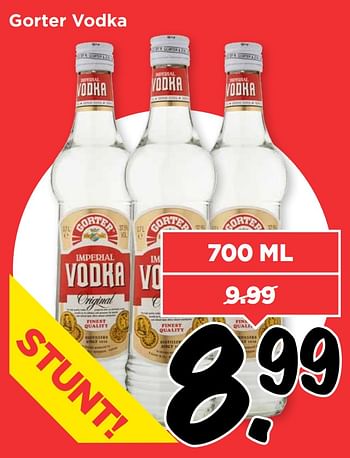 Aanbiedingen Gorter vodka - Gorter - Geldig van 10/09/2017 tot 16/09/2017 bij Vomar