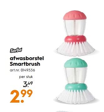 Aanbiedingen Afwasborstel smartbrush - Sorbo - Geldig van 09/09/2017 tot 20/09/2017 bij Blokker