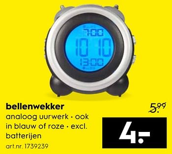 Aanbiedingen Bellenwekker - Huismerk - Blokker - Geldig van 09/09/2017 tot 20/09/2017 bij Blokker