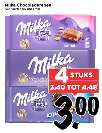 Aanbiedingen Milka chocoladerepen - Milka - Geldig van 10/09/2017 tot 16/09/2017 bij Vomar
