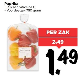 Aanbiedingen Paprika - Huismerk Vomar - Geldig van 10/09/2017 tot 16/09/2017 bij Vomar