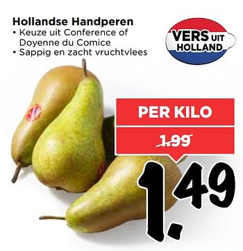 Aanbiedingen Hollandse handperen - Huismerk Vomar - Geldig van 10/09/2017 tot 16/09/2017 bij Vomar