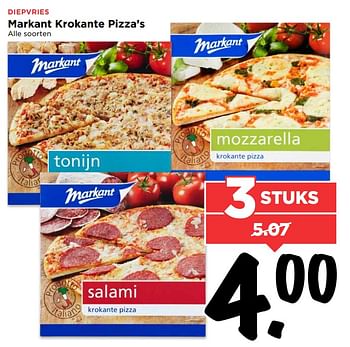 Aanbiedingen Markant krokante pizza`s - Markant - Geldig van 10/09/2017 tot 16/09/2017 bij Vomar