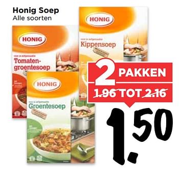 Aanbiedingen Honig soep - Honig - Geldig van 10/09/2017 tot 16/09/2017 bij Vomar