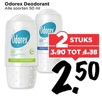 Aanbiedingen Odorex deodorant - Odorex - Geldig van 10/09/2017 tot 16/09/2017 bij Vomar