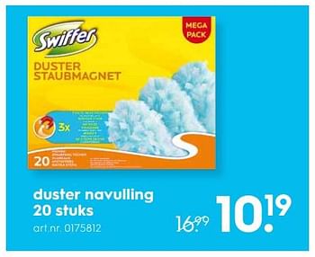 Aanbiedingen Duster navulling - Swiffer - Geldig van 09/09/2017 tot 20/09/2017 bij Blokker