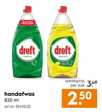 Aanbiedingen Handafwas - Dreft - Geldig van 09/09/2017 tot 20/09/2017 bij Blokker