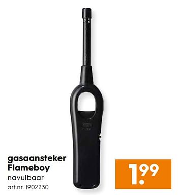 Aanbiedingen Gasaansteker flameboy - Huismerk - Blokker - Geldig van 09/09/2017 tot 20/09/2017 bij Blokker