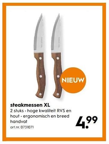 Aanbiedingen Steakmessen xl - Huismerk - Blokker - Geldig van 09/09/2017 tot 20/09/2017 bij Blokker