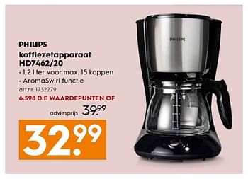 Aanbiedingen Philips koffiezetapparaat hd7462-20 - Philips - Geldig van 09/09/2017 tot 20/09/2017 bij Blokker