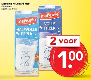 Aanbiedingen Melkunie houdbare melk - Melkunie - Geldig van 10/09/2017 tot 16/09/2017 bij Deen Supermarkten