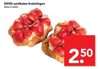 Aanbiedingen Aardbeien krakelingen - Huismerk deen supermarkt - Geldig van 10/09/2017 tot 16/09/2017 bij Deen Supermarkten