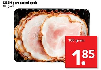 Aanbiedingen Geroosterd spek - Huismerk deen supermarkt - Geldig van 10/09/2017 tot 16/09/2017 bij Deen Supermarkten