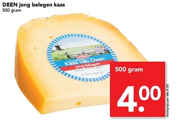 Aanbiedingen Jong belegen kaas - Huismerk deen supermarkt - Geldig van 10/09/2017 tot 16/09/2017 bij Deen Supermarkten
