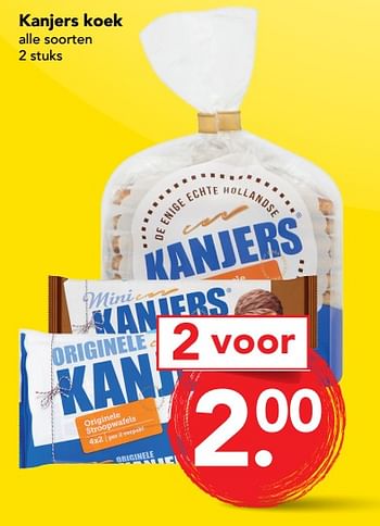 Aanbiedingen Kanjers koek - Kanjers - Geldig van 10/09/2017 tot 16/09/2017 bij Deen Supermarkten