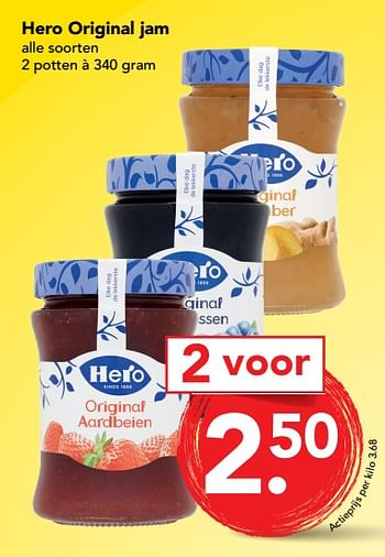 Aanbiedingen Hero original jam - Hero - Geldig van 10/09/2017 tot 16/09/2017 bij Deen Supermarkten
