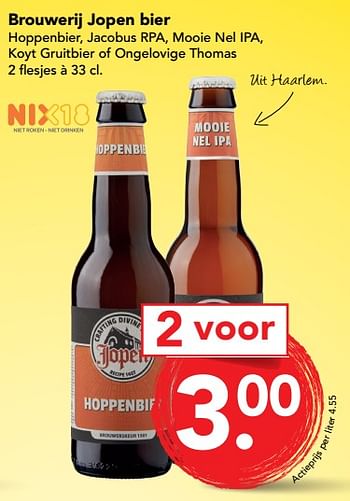 Aanbiedingen Brouwerij jopen bier - Jopen - Geldig van 10/09/2017 tot 16/09/2017 bij Deen Supermarkten