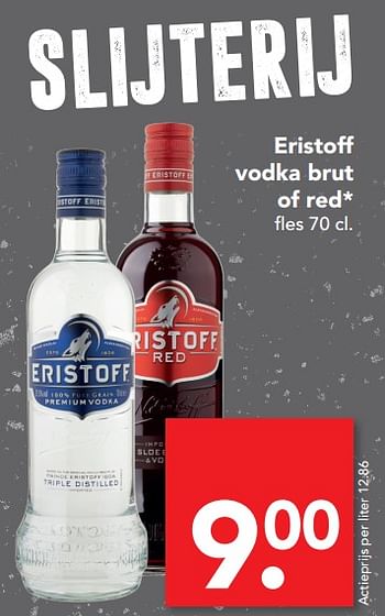 Aanbiedingen Eristoff vodka brut of red - Eristoff - Geldig van 10/09/2017 tot 16/09/2017 bij Deen Supermarkten
