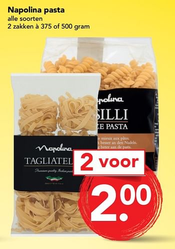 Aanbiedingen Napolina pasta - Napolina - Geldig van 10/09/2017 tot 16/09/2017 bij Deen Supermarkten