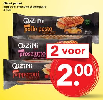Aanbiedingen Qizini panini - Qizini - Geldig van 10/09/2017 tot 16/09/2017 bij Deen Supermarkten