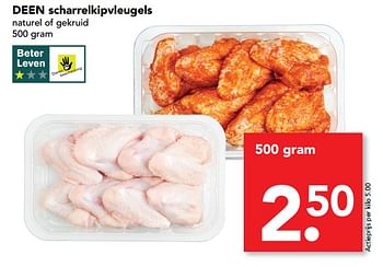 Aanbiedingen Scharrelkipvleugels - Huismerk deen supermarkt - Geldig van 10/09/2017 tot 16/09/2017 bij Deen Supermarkten