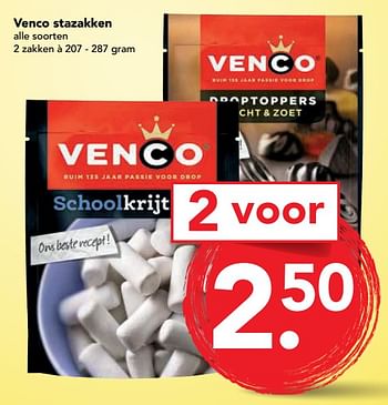 Aanbiedingen Venco stazakken - Venco - Geldig van 10/09/2017 tot 16/09/2017 bij Deen Supermarkten