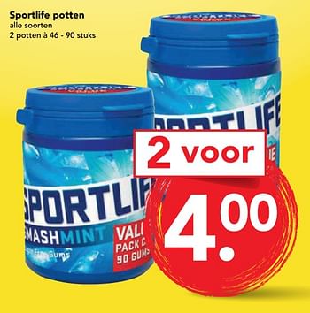 Aanbiedingen Sportlife potten - Sportlife - Geldig van 10/09/2017 tot 16/09/2017 bij Deen Supermarkten