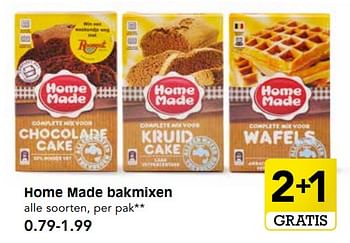 Aanbiedingen Home made bakmixen - Home Made - Geldig van 10/09/2017 tot 16/09/2017 bij Em-té