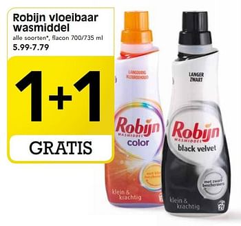 Aanbiedingen Robijn vloeibaar wasmiddel - Robijn - Geldig van 10/09/2017 tot 16/09/2017 bij Em-té