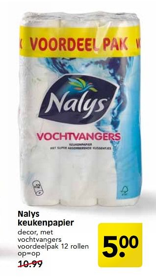 Aanbiedingen Nalys keukenpapier - Nalys - Geldig van 10/09/2017 tot 16/09/2017 bij Em-té