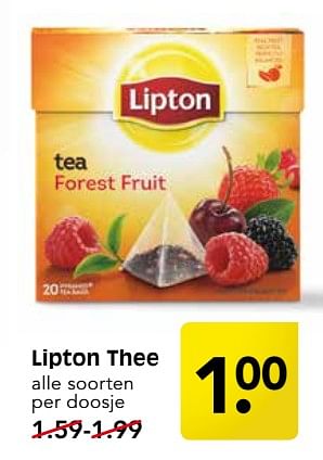 Aanbiedingen Lipton thee - Lipton - Geldig van 10/09/2017 tot 16/09/2017 bij Em-té