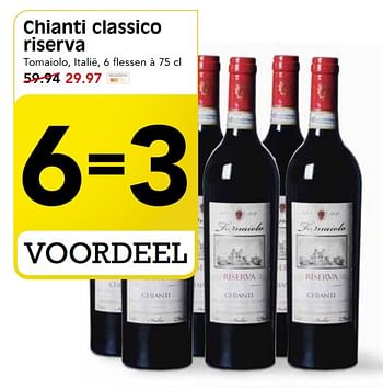 Aanbiedingen Chianti classico riserva - Rode wijnen - Geldig van 10/09/2017 tot 16/09/2017 bij Em-té