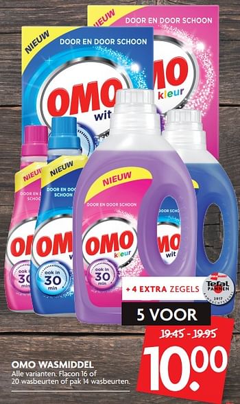 Aanbiedingen Omo wasmiddel - Omo - Geldig van 10/09/2017 tot 16/09/2017 bij Deka Markt