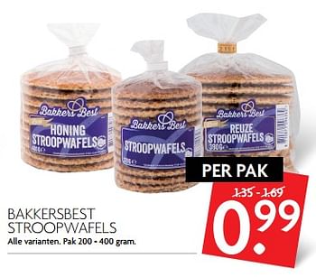 Aanbiedingen Bakkersbest stroopwafels - BakkersBest - Geldig van 10/09/2017 tot 16/09/2017 bij Deka Markt
