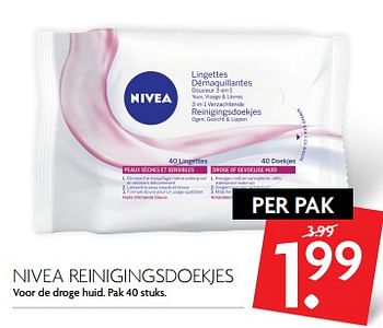 Aanbiedingen Nivea reinigingsdoekjes - Nivea - Geldig van 10/09/2017 tot 16/09/2017 bij Deka Markt