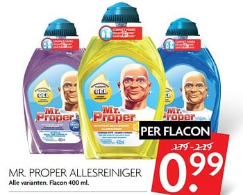 Aanbiedingen Mr. proper allesreiniger - Mr. Proper - Geldig van 10/09/2017 tot 16/09/2017 bij Deka Markt