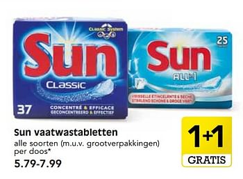 Aanbiedingen Sun vaatwastabletten - Sun - Geldig van 10/09/2017 tot 16/09/2017 bij Em-té