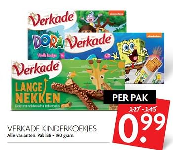 Aanbiedingen Verkade kinderkoekjes - Verkade - Geldig van 10/09/2017 tot 16/09/2017 bij Deka Markt
