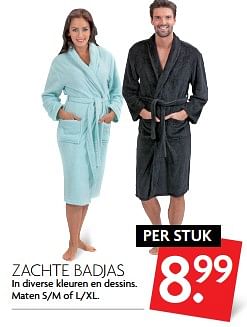 Aanbiedingen Zachte badjas - Huismerk - Deka Markt - Geldig van 10/09/2017 tot 16/09/2017 bij Deka Markt