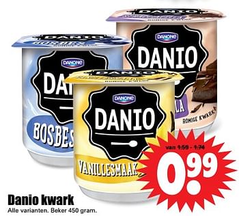 Aanbiedingen Danio kwark - Danone - Geldig van 10/09/2017 tot 16/09/2017 bij Lekker Doen