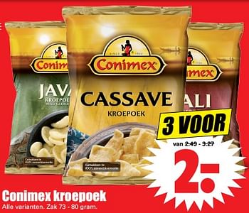 Aanbiedingen Conimex kroepoek - Conimex - Geldig van 10/09/2017 tot 16/09/2017 bij Lekker Doen