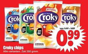 Aanbiedingen Croky chips - Croky - Geldig van 10/09/2017 tot 16/09/2017 bij Lekker Doen